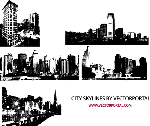City Skyline Vector Images