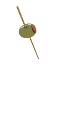 Olive on a toothpick